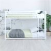 Twin over Twin size Modern Low Height Metal Bunk Bed