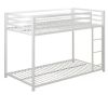 Twin over Twin size Modern Low Height Metal Bunk Bed