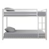 Twin over Twin size Modern Low Height Metal Bunk Bed