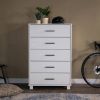 Modern Farmhouse Solid Wood 5 Drawer Bedroom Chest