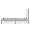 Traditional Solid Oak Wooden Platform Bed Frame with Headboard in White