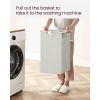 2-Basket Laundry Hamper Sorter Frame Removable Bags and Top Storage Shelf