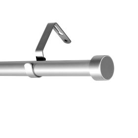 Curtain Rods for Windows 28 to 132 Inch Black Curtain Rod 1 Inch Stainless Steel Rods with Adjustable Brackets for Bedroom (Color: Sliver, size: 28)