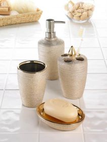 Shimmer Bath Accessory Set (Color: Golden)