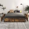 Metal Wood Platform Bed Frame with 4 Storage Drawers