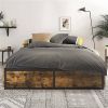 Metal Wood Platform Bed Frame with 4 Storage Drawers