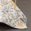 Yellow Grey Floral Light Thin Cotton Polyester Blend Quilt Set