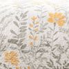 Yellow Grey Floral Light Thin Cotton Polyester Blend Quilt Set