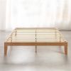 Solid Wood Platform Bed Frame in Natural Wooden Finish
