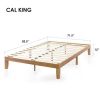Solid Wood Platform Bed Frame in Natural Wooden Finish