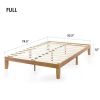 Solid Wood Platform Bed Frame in Natural Wooden Finish
