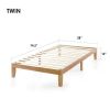 Solid Wood Platform Bed Frame in Natural Wooden Finish